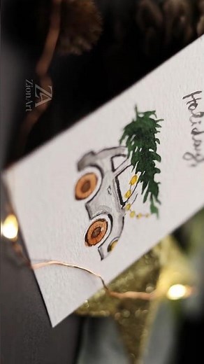 How to Paint Christmas Gift Tags Easy Watercolor Tutorial