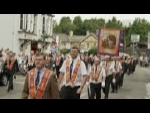 Orange order members hold parade in Northern Ireland