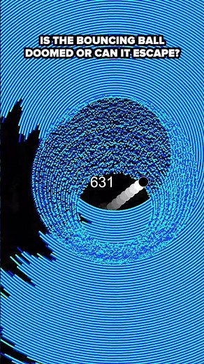Can this bouncing ball escape the trap? #satisfyingvideo #physics #bouncingball