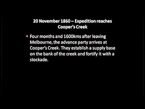 Burke & Wills -- the Journey