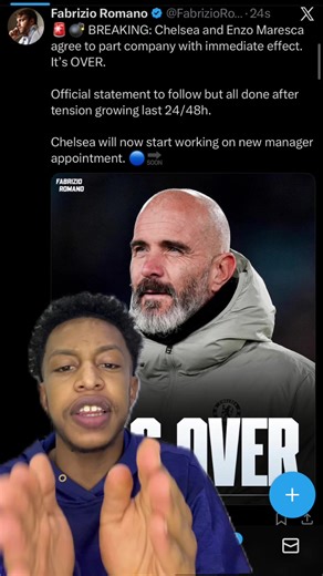 💣 BREAKING: Chelsea and Enzo Maresca agree to part company with immediate effect. It’s OVER. Official statement to follow but all done after tension growing last 24/48h. Chelsea will now start working on new manager appointment. 🔵🔜 #football #transfer #chelsea @hamza_prediction