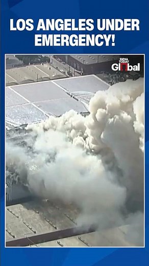 Los Angeles Declares Emergency As Massive Warehouse Fire Spreads Toxic Smoke Across City |#shorts