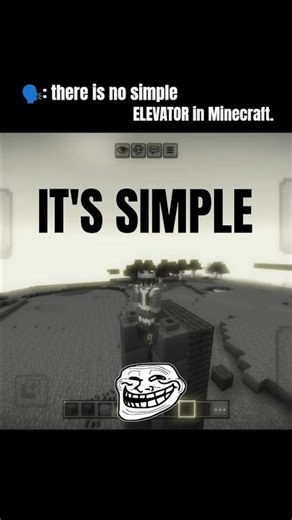 simple elevator in Minecraft moment 😏 || minecraft|| #viral #minecraft #moments #shorts