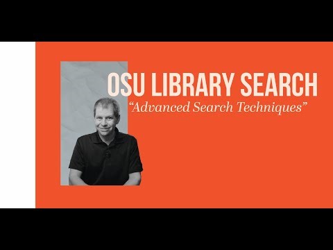 OSU Library Search: Advanced Search Techniques