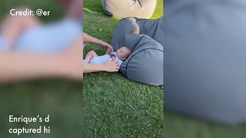 WATCH: Enrique Iglesias plays with his baby son Romeo at home