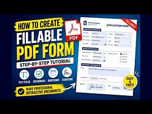 How to Create a Fillable PDF Form | Editable PDF Document Tutorial | Adobe Acrobat Pro
