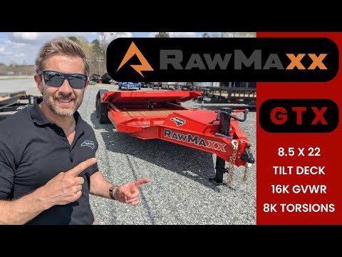 NC Trailers: RawMaxx GTX 8.5x22 Tilt Equipment Trailer Closer Look