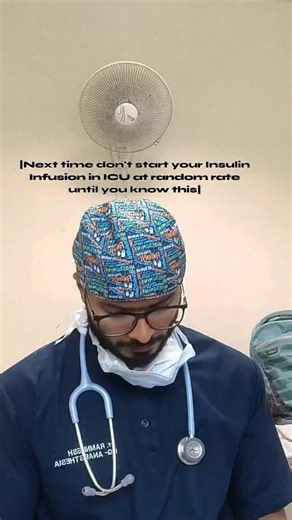Dr.Ramneesh on Instagram: "📌 INSULIN INFUSION — THE ICU WAY (Don’t Guess, Use ALGORITHM) Most insulin errors don’t happen because you don’t know insulin. They happen because you don’t follow a system. Here’s the safe, evidence-based way to run an insulin infusion 👇 🔹 Standard mix 100 units regular human insulin in 100 mL NS → Easy math. Predictable response. 🔹 When BG >180 mg/dL ✔ Give IV bolus ✔ Dose = BG ÷ 70 (round to nearest 0.5 U) ✔ Start infusion at same hourly rate as bolus 🔹 When BG