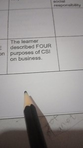 The learner described FOUR purposes of CSI on business.... | Filo