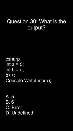 .NET Programming Interview Question #30| C# MCQ for Practice