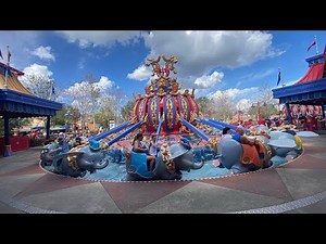 Dumbo the Flying Elephant Full Ride Through Magic Kingdom Walt Disney World