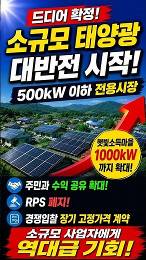 'Special Benefits' Confirmed for Solar Under 500kW! A Massive Turnaround for Small-Scale Power Pr...