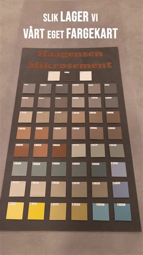 Hvordan vi lager fargekart 🎨 Vi starter med å legge vår egen mikrosement på tavlen, nøye og med fokus på kvalitet. Deretter fester vi hver fargeprøve, slik at hele paletten blir tydelig og inspirerende. Til slutt ser du det ferdige resultatet – et komplett fargekart som viser hele spekteret av våre vakre mikrosement-farger. ✨ Hvilken farge ville du valgt til ditt hjem? Kommenter gjerne nedenfor! 👇 #HaagensenMikrosement #byggmesterhaagensen #mikrosementNorge #Norge #Fargekart #Mikrosement #Farg