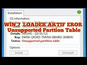 Unsupported Partition Table win 7