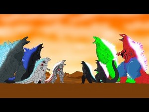 EVOLUTION of GODZILLA ATOMIC BREATH: Power Levels / ANIMATION