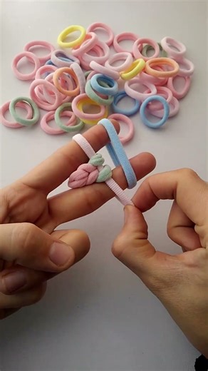 DIY Elastic Hair Band Bracelet /ART ISLAND/creative hack #diy #bracelet #shorts #craft