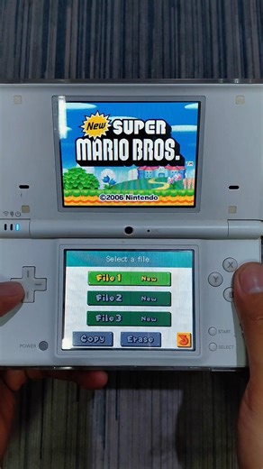 Playing nintendo DS games everyday, "New Super Mario Bros"