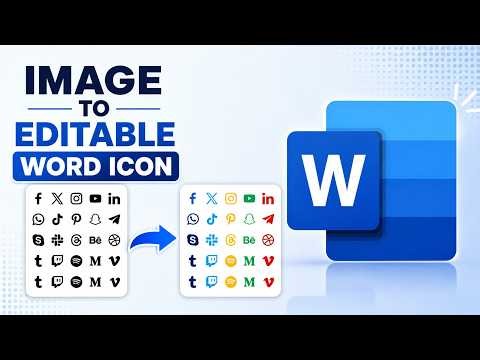 How to Create Editable Word Icons from Images Recolorable Icon