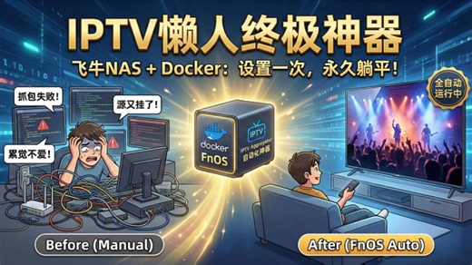 全自动IPTV直播源聚合，Docker一键部署，彻底告别失效源 #iptv #直播