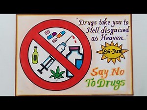 International Day Against Drug Abuse Drawing//World Day Against Drug Abuse Poster Drawing Idea