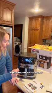 Air Fryer, 8.5QT Family Size Digital Air Fryers, BPA-Free, Smart Touchscreen with 8-Preset, Air Frying, Reheat Leftovers, Party Food, Fast Cooking, Dishwasher-Safe, Stainless Steel