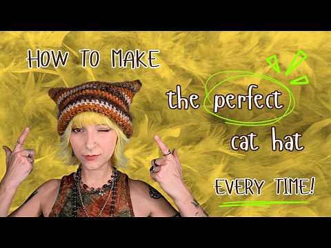 How To Make The PERFECT Cat Hat - CROCHET TUTORIAL