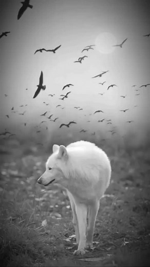 Stunning White Wolf in Natural Outdoor Setting