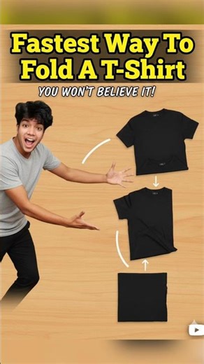 I Tested The Fastest Way To Fold T-Shirts |#shorts #viralshorts