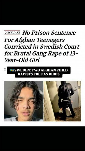 EuroPatriot on Instagram: "🇸🇪 SWEDEN: TWO AFGHAN CHILD RAPISTS FULLY FREE AFTER BARELY A YEAR A year ago a court in Malmö gave light sentences to two A-students from Afghanistan for raping a schoolgirl (13) at knifepoint. The attackers held a knife to the girl's throat and ordered her to perform [🤫🤐 CENSORED] on them if she didn't want to die. For this savagery, Irshad Ahmad (16) received ten months in a "correctional home", and Elham Bahram 12 months of "juvenile supervision". Their sanctio