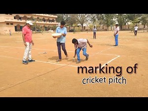 how to mark a cricket pitch // step by step.