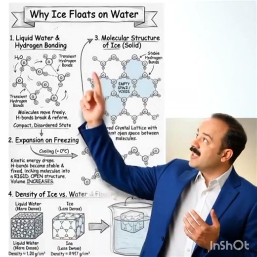 Ice,liquid, water, steam, density, flotation for class Xl, Xll, neet, iit aspirants