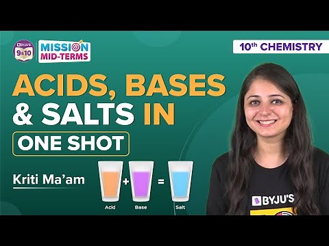 Acids Bases and Salts in One Shot Class 10 Science (Chemistry) Concepts +MCQs | Class 10 Midterm