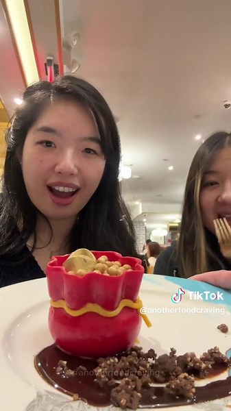 ✨THE cutest desserts in NYC✨ I was at Szechuan Opera’s girls’ night dinner and they had a Bibble and Sip dessert menu 😩🥹 it was the cutest combo i didn’t know i needed - i really enjoyed the soup dumpling cake! 🥰 Featured cakes: 🌀 Lychee berry piggy ($10): camellia tea infused mousse with strawberry bavarian, lychee chunks, matcha almond cake. 🌀 Milk tea cloud cake ($13): milk tea infused mousse with brown sugar miso caramen, chocolate cake. 🌀 Soup dumpling ($14): vanilla mousse with cocon