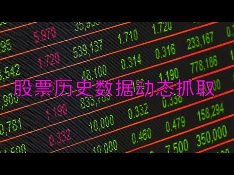 【Excel网抓】股票历史交易数据的动态抓取，超级智能！