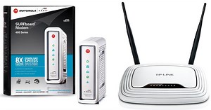 Motorola SURFboard SB6141 DOCSIS 3.0 Cable Modem   TP-Link 802.11n Wireless Router: $90 shipped (~$109  value), more