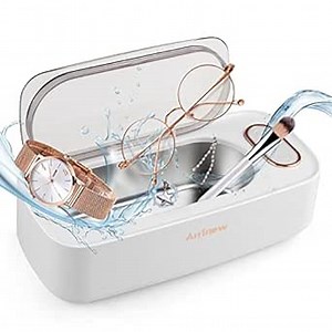 Arrinew Ultrasonic Jewelry Cleaner, Professional Glasses Cleaning Machine, 50 Khz Ultrasonic Cleaner for Gold Silver Jewelry, Diamond Ring, Earring, Watches, Eyeglasses, Denture, Razor