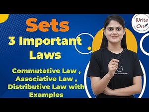 Commutative, Associative & Distributive Laws in Set Theory | Easy Explanation #SetTheory#SetTheory