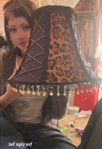 DIY Lamp Shade Makeover with Fabric and Ribbon