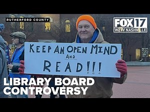 Rutherford County Library decisions spark protest at city hall