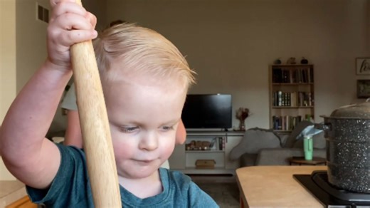 POV: You turned your back while baking with a creative toddler