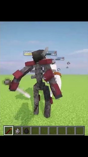 【マイクラ】ミュータントスケルトンとミュータントウィザースケルトンを戦わせてみた #shorts