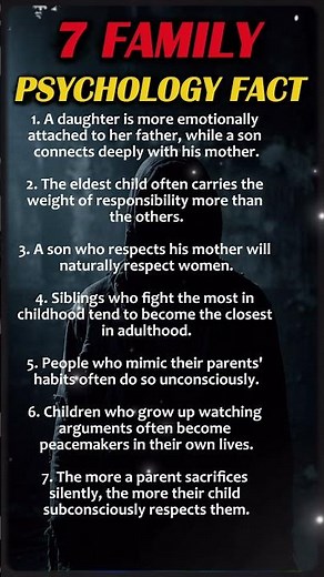 7 Family Psychology Facts That Will Surprise You 🧠 #psychologyfacts