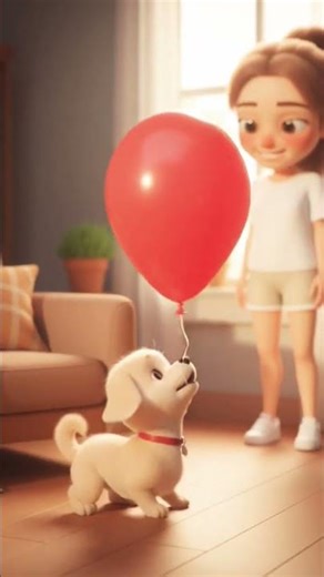 Puppy vs Balloon 🎈😂 | Funny 3D Cartoon Short