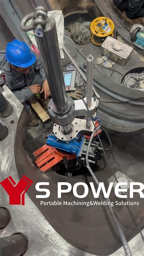 Bore repair work on site, S Power Portable machining & welding solutions supplier, manufacturer.