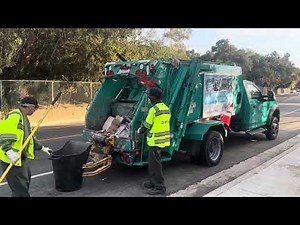 Small Rear Loader Garbage Truck on Illegal Dumps Pt.1 (Night Shift)