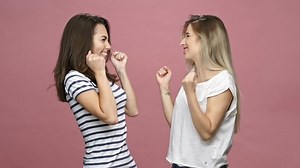 Happy Caucasian Friends Ladies Clapping Jumping Stock Footage Video (100% Royalty-free) 31912405 | Shutterstock