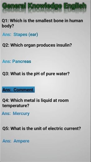 Basic Science GK Questions & Answers (Quick Revision Set) #GK #Science #ExamPreparation