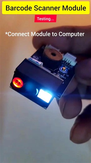 Barcode scanner module test 🔥 #CircuitStories #electronics #barcodescanner #QRCodeScanner