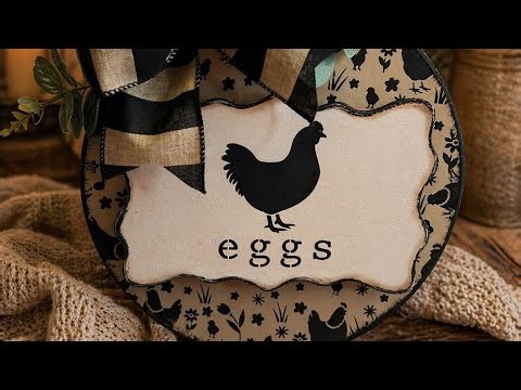 How to create a cute farmhouse stenciled kitchen decor piece