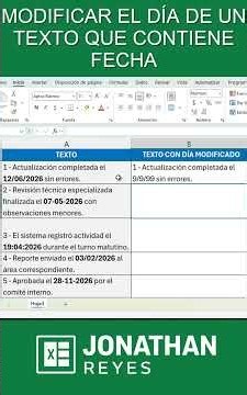 Modify only the day of a date within text in Excel (REGEX)